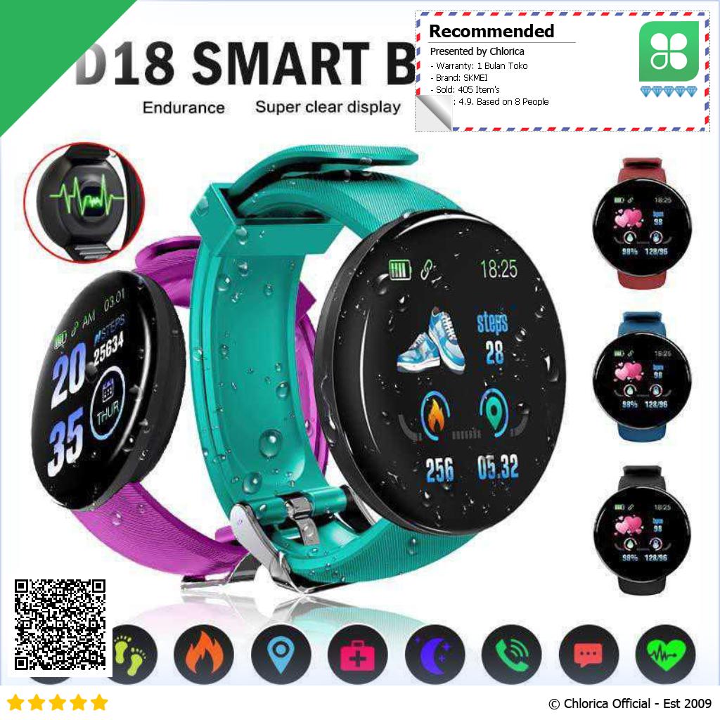 SKMEI Smartwatch Sport Fitness Tracker Heart Rate Blood Oxygen D18