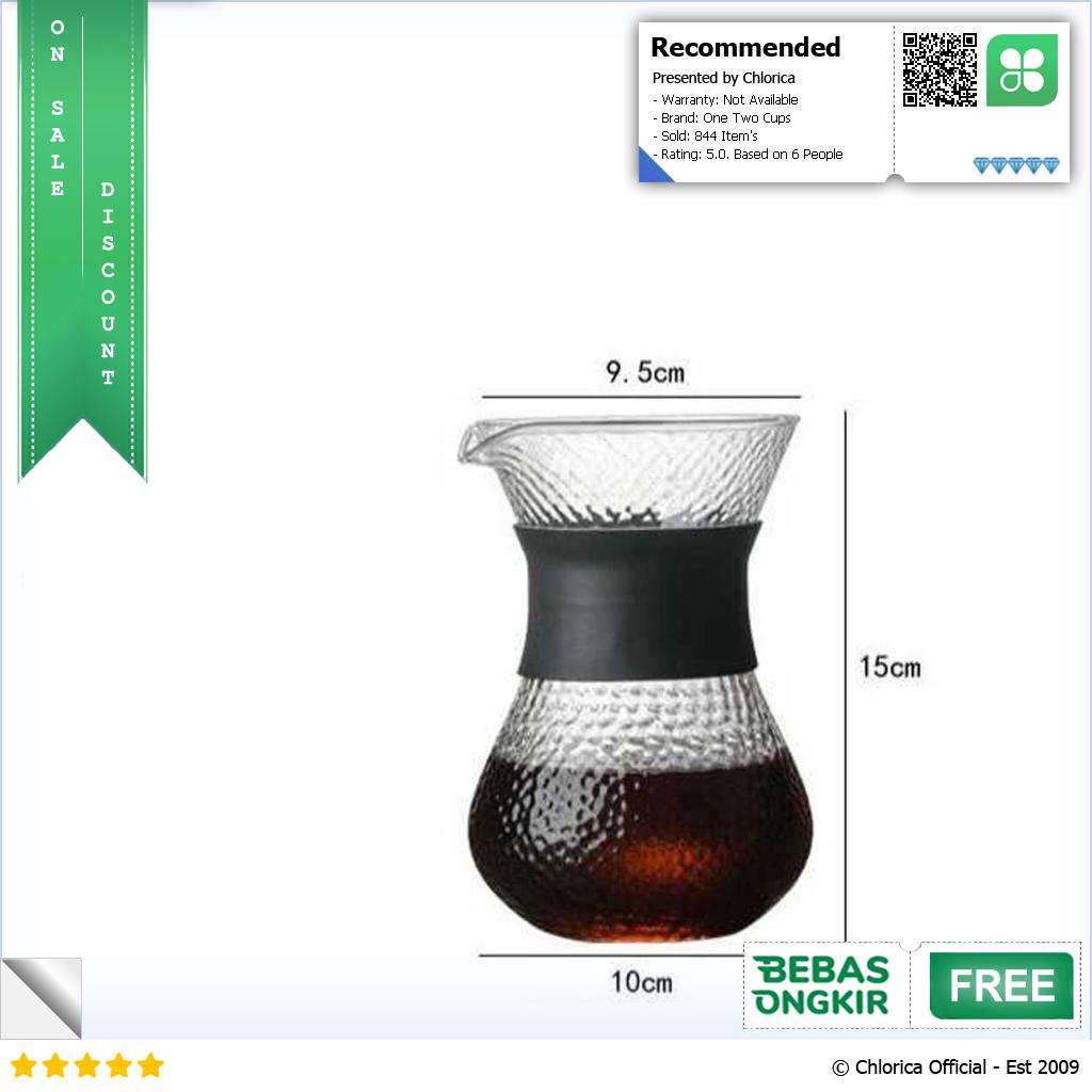 One Two Cups Coffee Server Chemex Drip Pour Over with Filter SE112