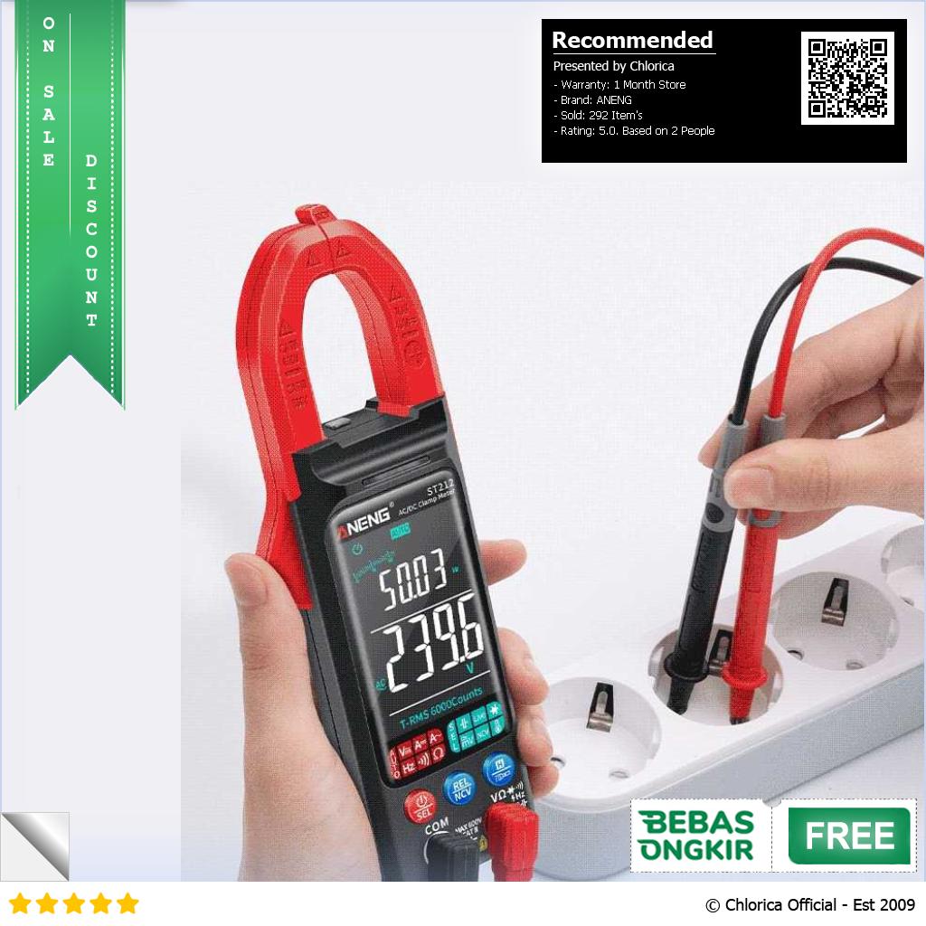 ANENG Tester Listrik Digital Clamp Meter ST212