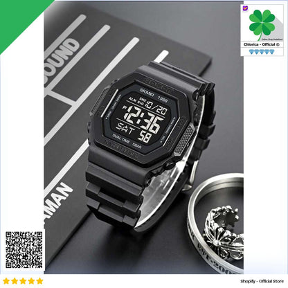 SKMEI Jam Tangan Pria Digital Sport Watch Alarm Waterproof EL Light 1988