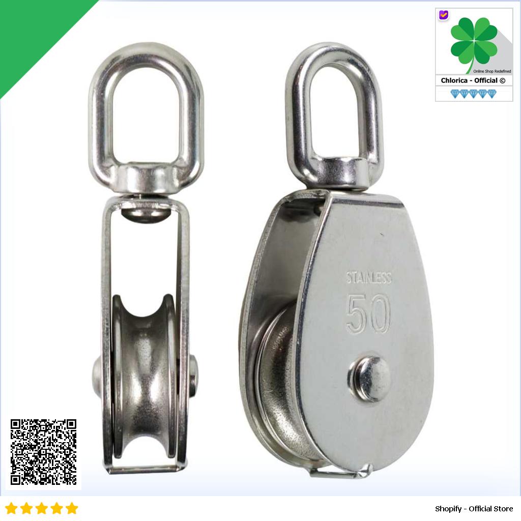 Taffware Katrol Kerekan Mini Serbaguna Swivel Pulley Stainless Steel