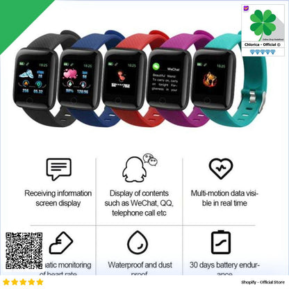 SKMEI Smartwatch Sport Tracker Bluetooth Heart Rate 116 PLUS