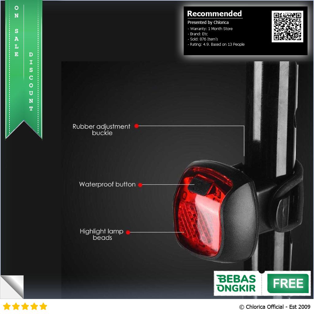 Deemount Lampu Belakang Sepeda LED Tail Light Waterproof 20 Lumens XH 213