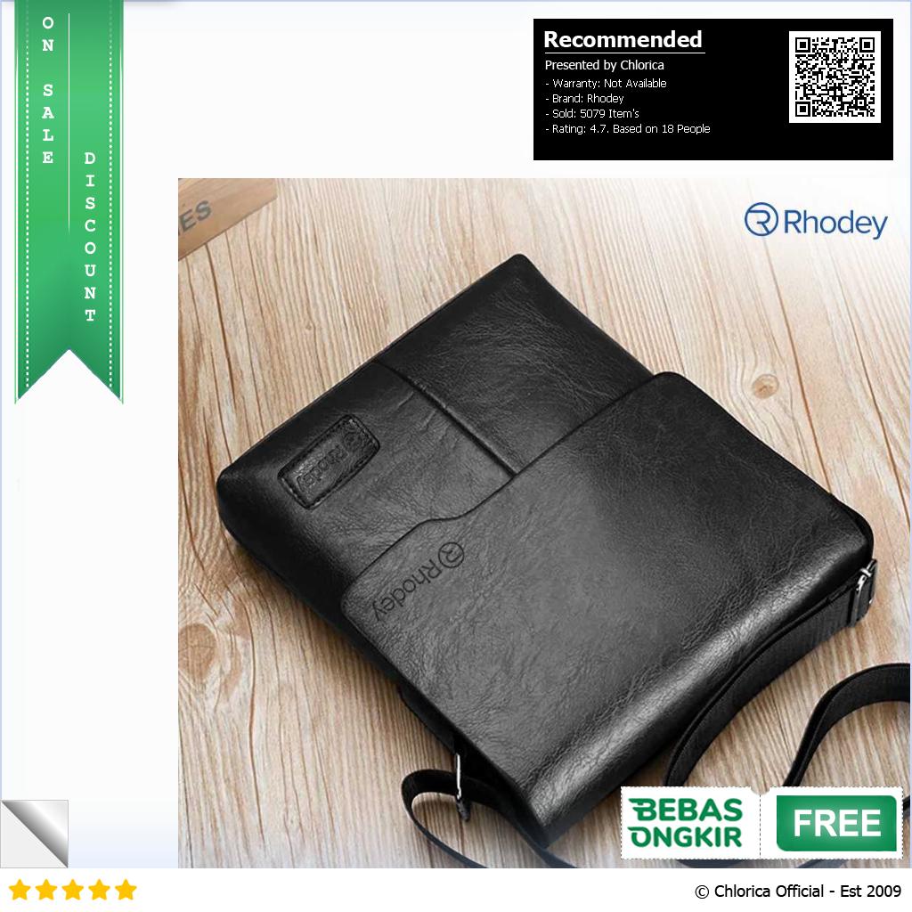 Rhodey Tas Selempang Bisnis Pria Elegant Messenger Bag PU Leather 9906