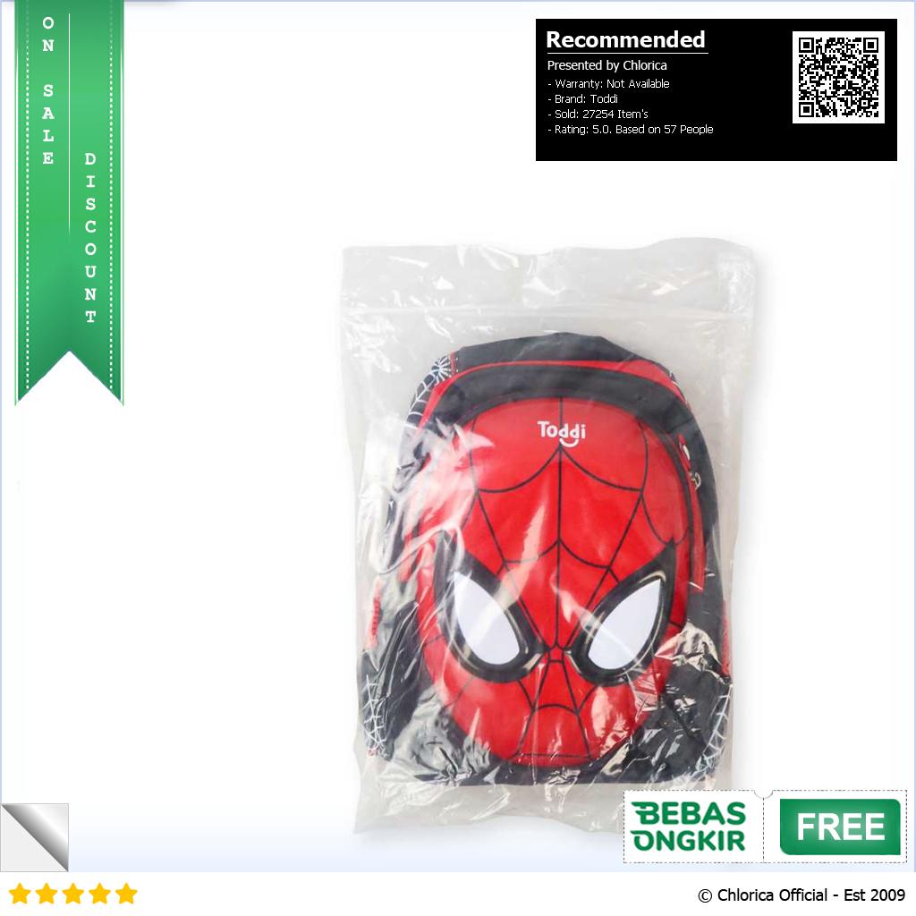 Toddi Tas Ransel Sekolah Anak Backpack Model Spiderman 1801