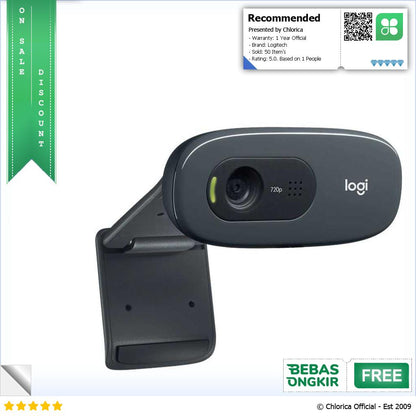 Logitech Mini Webcam HD 720P with Microphone C270