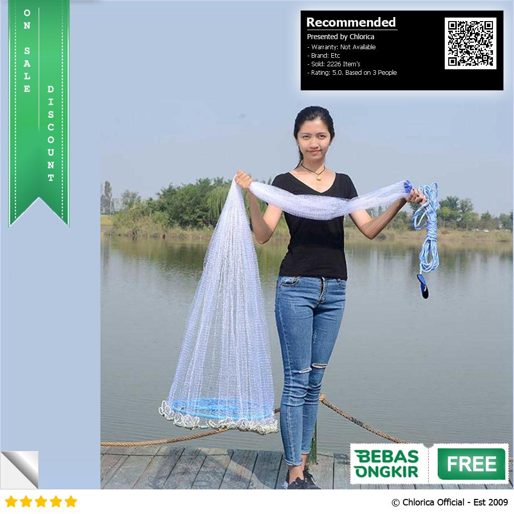 Finefish Jaring Pancing Ikan Lempar Fishing Throw Net Cage SE4