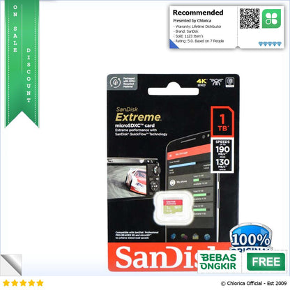 SanDisk Extreme microSDXC V30 A2 U3 170MB s 190MB s