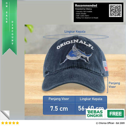 Rhodey Topi Baseball Cap Model Shark Original FL P1