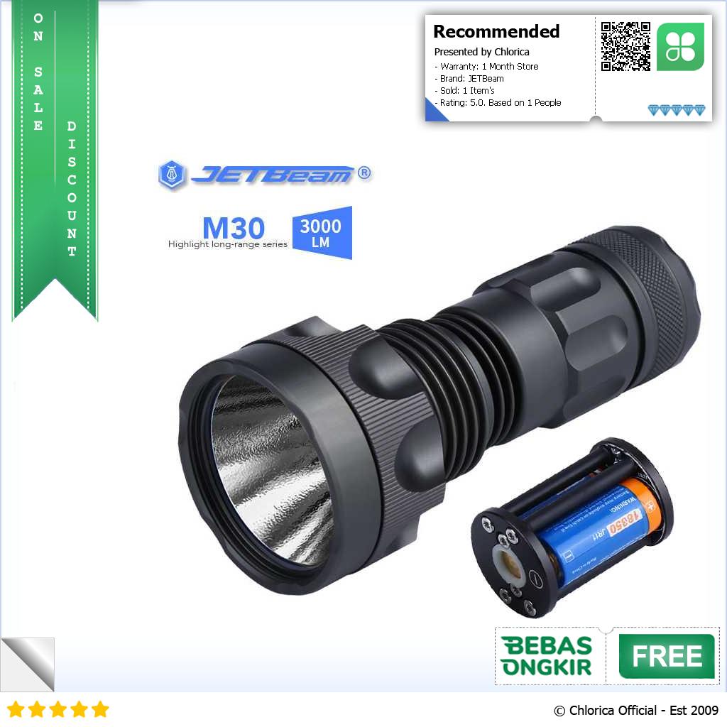 JETBeam Senter LED SST 70 Tactical USB Rechargeable IPX8 3000lm M30