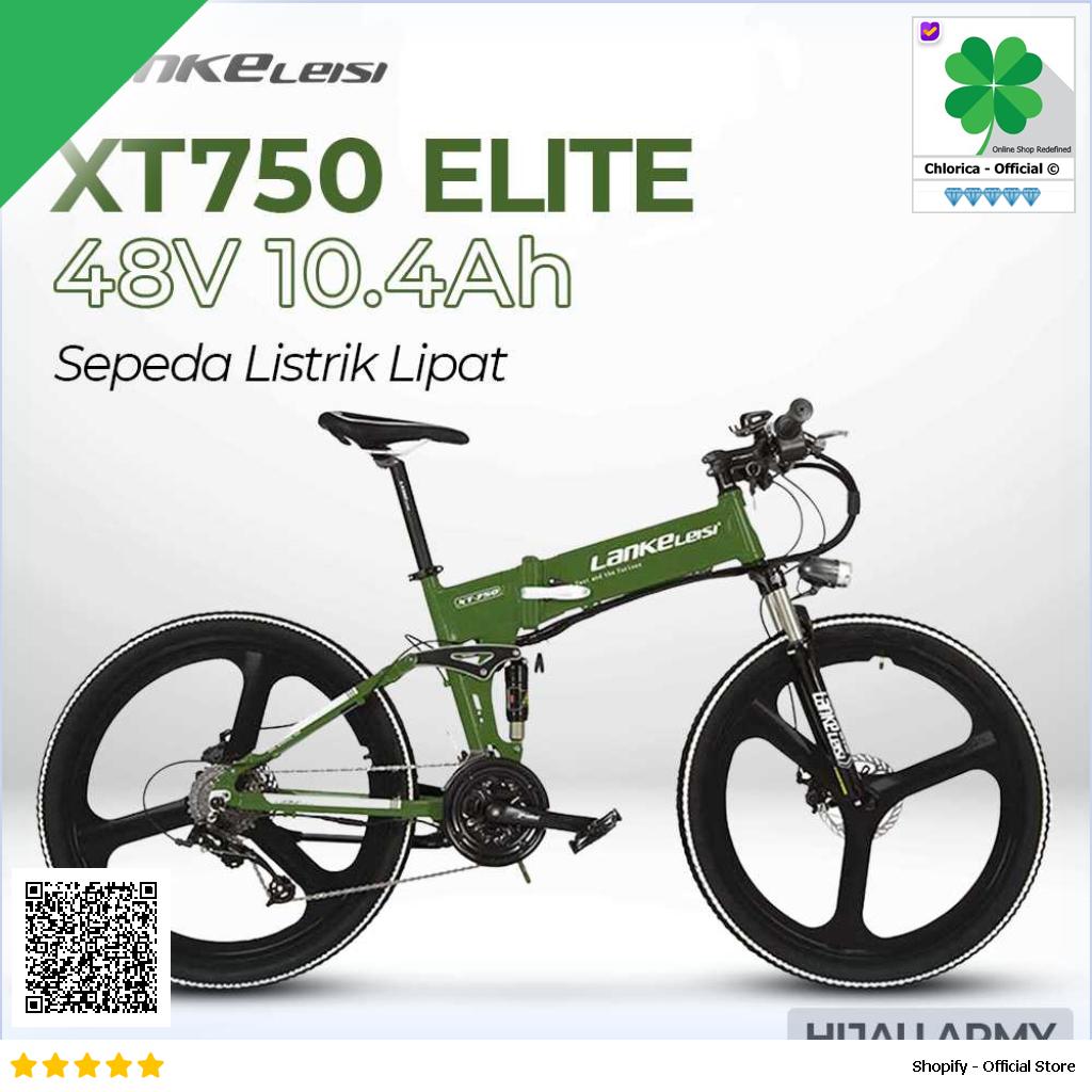 Lankeleisi Sepeda Listrik Lipat Folding Bike Elite Version 48V 10.4Ah XT750