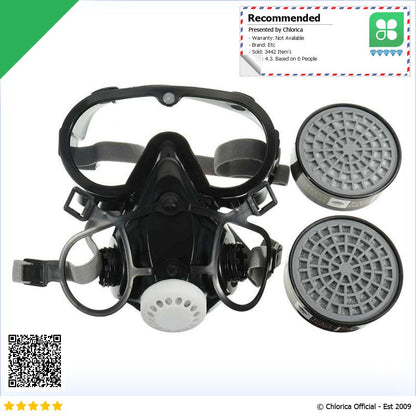 SAFURANCE Masker Gas Respirator Full Face with Activated Carbon Filter SF01