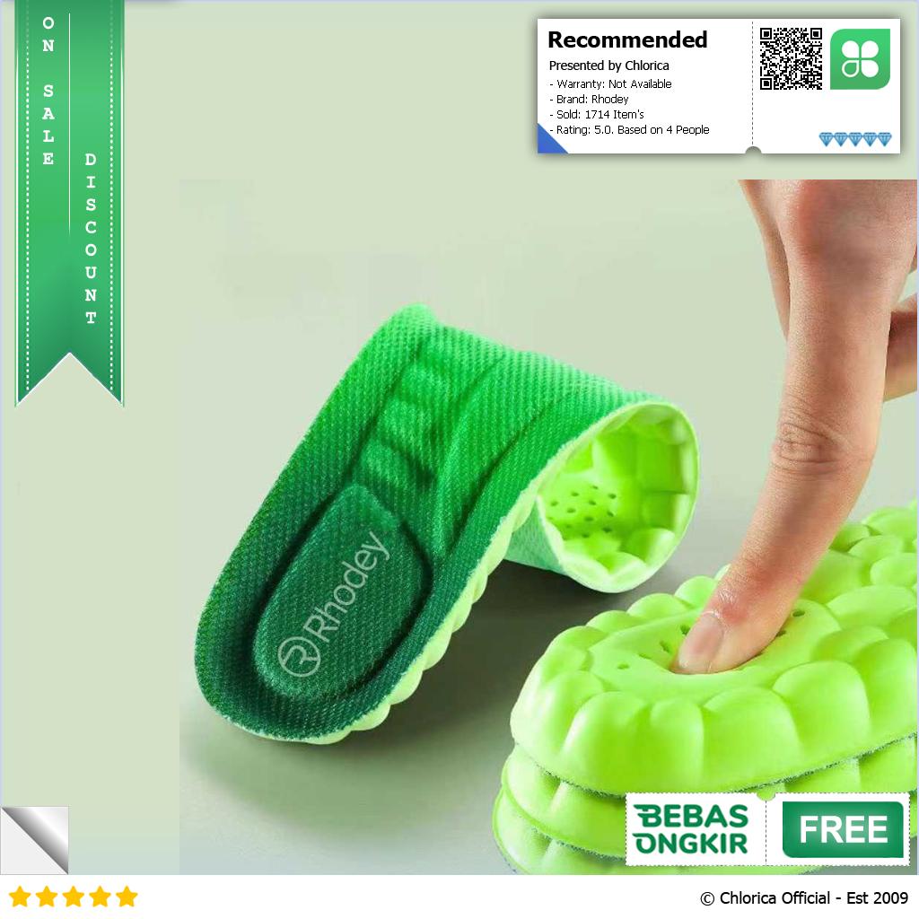 Rhodey Insole Sepatu Alas Kaki Orthopedic Breathable 4D 6031