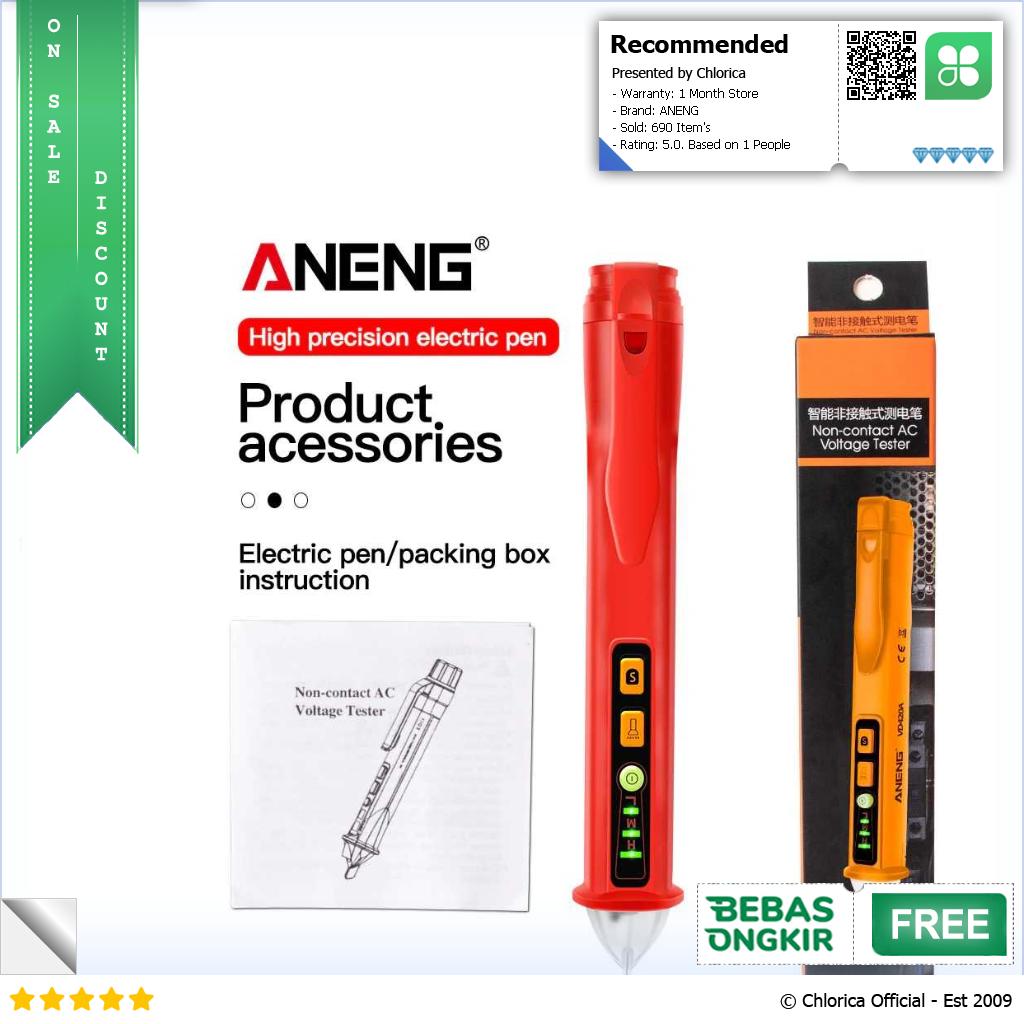 ANENG Tespen Tester Pen Non Contact AC Voltage Detector 12 1000V VD420A