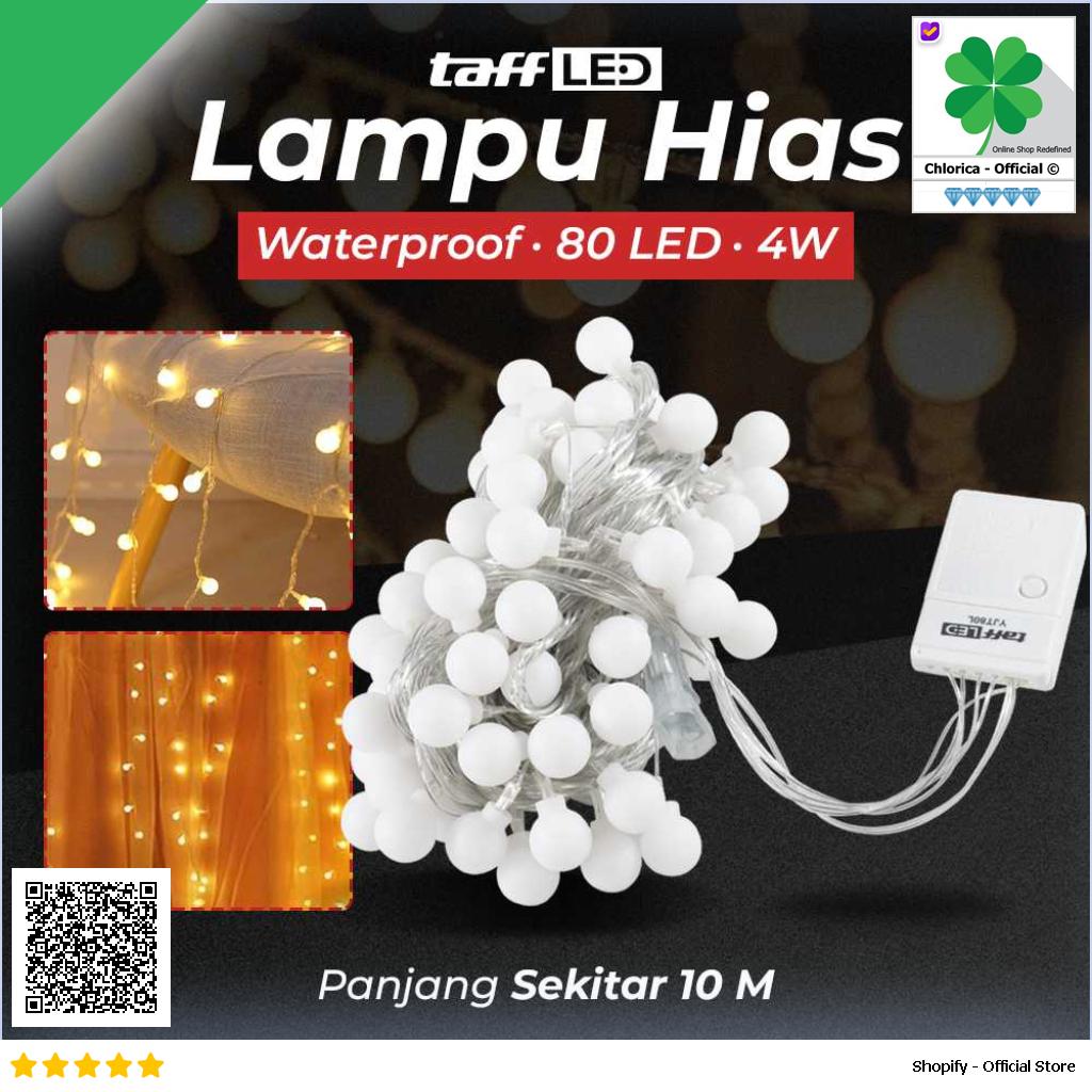 TaffLED Lampu Hias String Lights Waterproof 80 LED 4W 10M Model Ball YJT80L