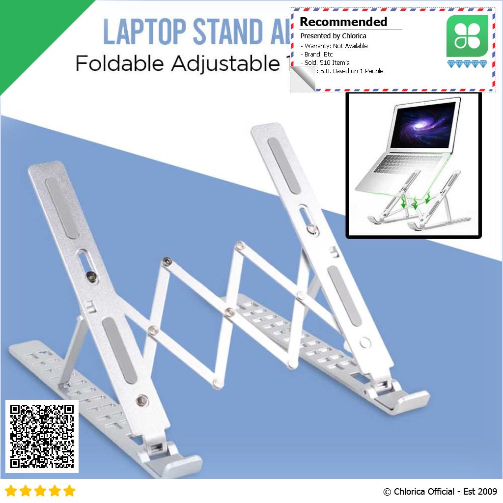 Xunbeifang Laptop Stand Aluminium Foldable Adjustable 10 Gear 25cm SG 001