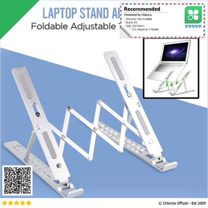 Xunbeifang Laptop Stand Aluminium Foldable Adjustable 10 Gear 25cm SG 001