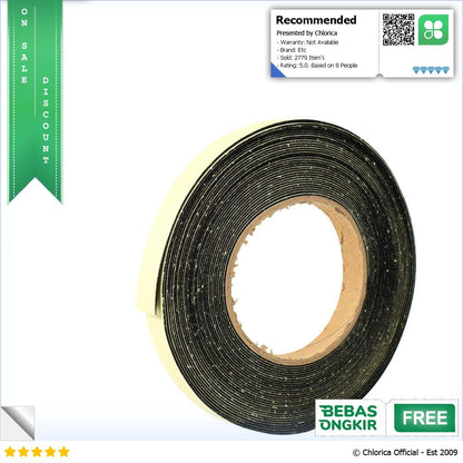 VENSTPOW Lis Strip Pintu Door Foam Sponge Rubber Seal 10M KK 062