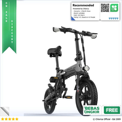 Lankeleisi Sepeda Listrik Lipat Folding Bike Moped 36V 8.7AH G100