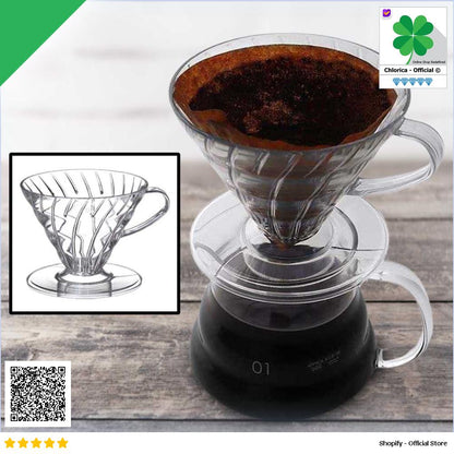 One Two Cups Filter Penyaring Kopi V60 Cone Coffee Dripper Plastik SE105