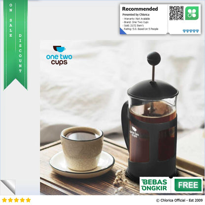 One Two Cups Cafilas French Press Coffee Maker Pot TOP1