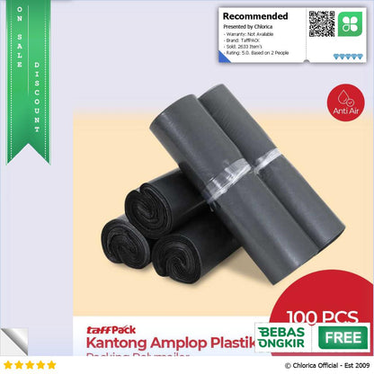 TaffPACK Kantong Amplop Plastik Packing Polybag Recycle 100 PCS