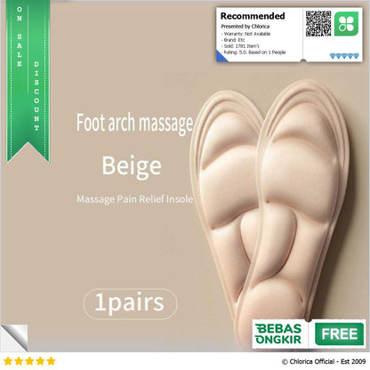 SSPORT Insole Sepatu Alas Kaki Orthopedic 5D Massage Memory Foam 5050