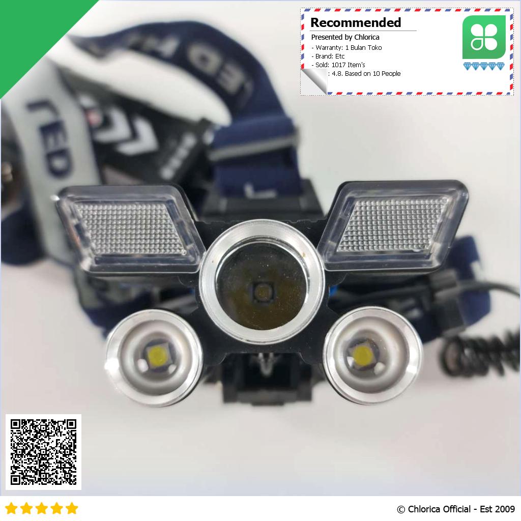 Albinaly Senter Kepala Headlamp Cree XM L2+2XPE+Red Blue LED TG 007