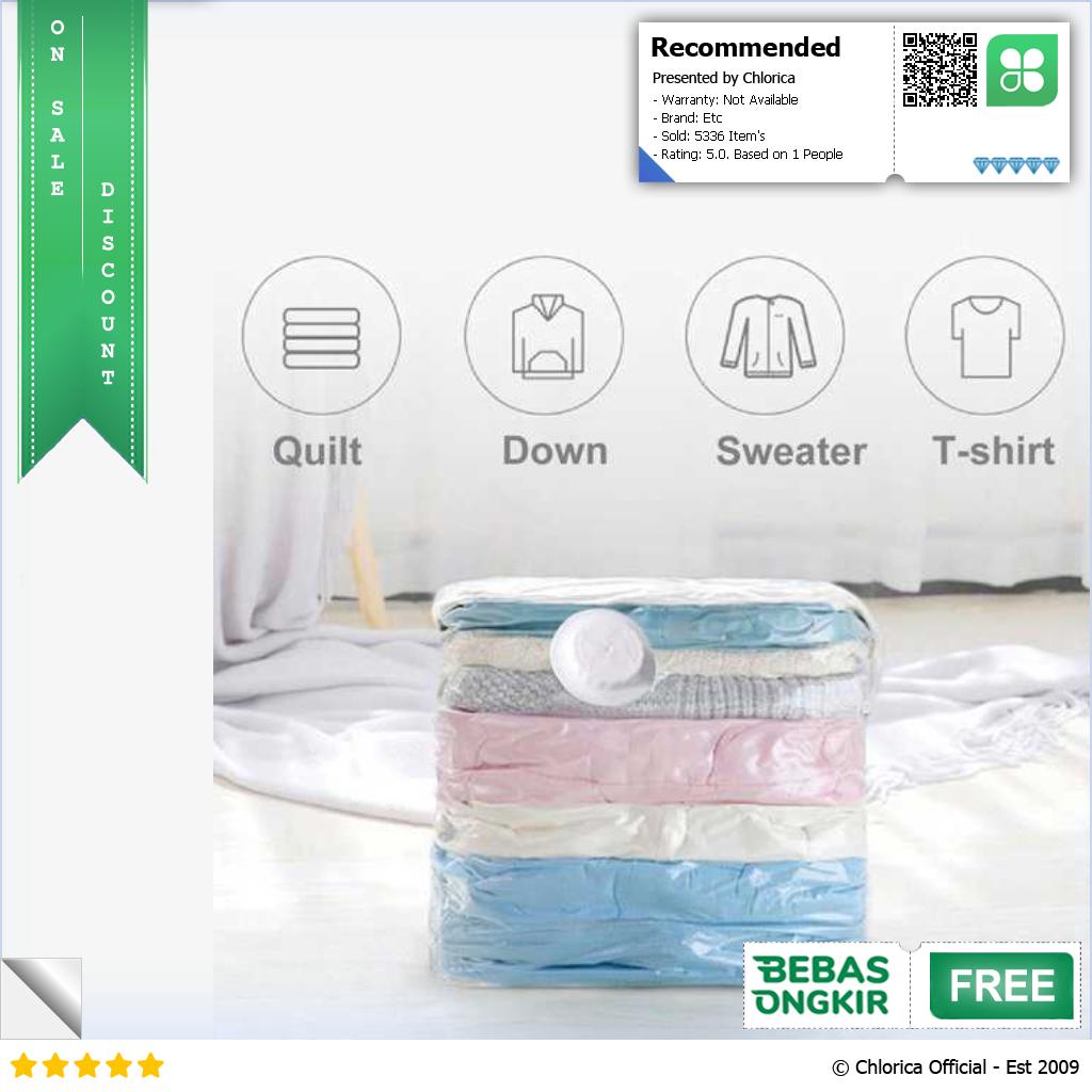 Yesbay Kantong Plastik Pakaian Baju Selimut Laundry Vacuum Bag YB11