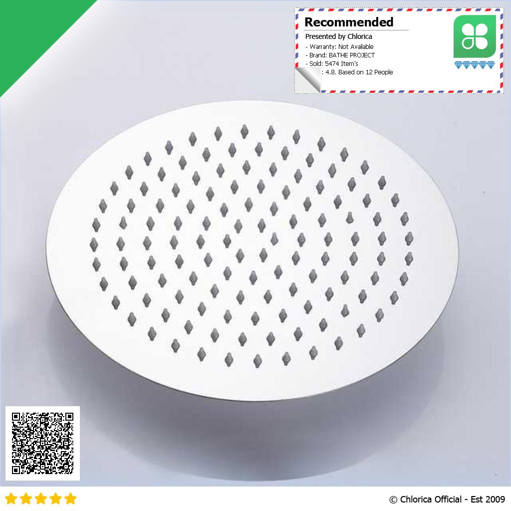 BATHE PROJECT Kepala Head Shower Mandi Rainfall Stainless Steel Round Cosmo 200