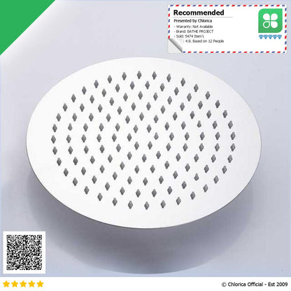 BATHE PROJECT Kepala Head Shower Mandi Rainfall Stainless Steel Round Cosmo 200