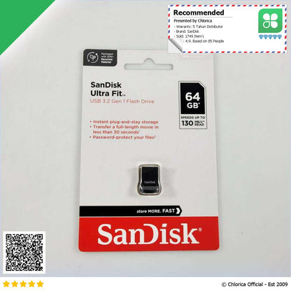 SanDisk Ultra Fit Flashdisk USB 3.1 Gen 1 SDCZ430