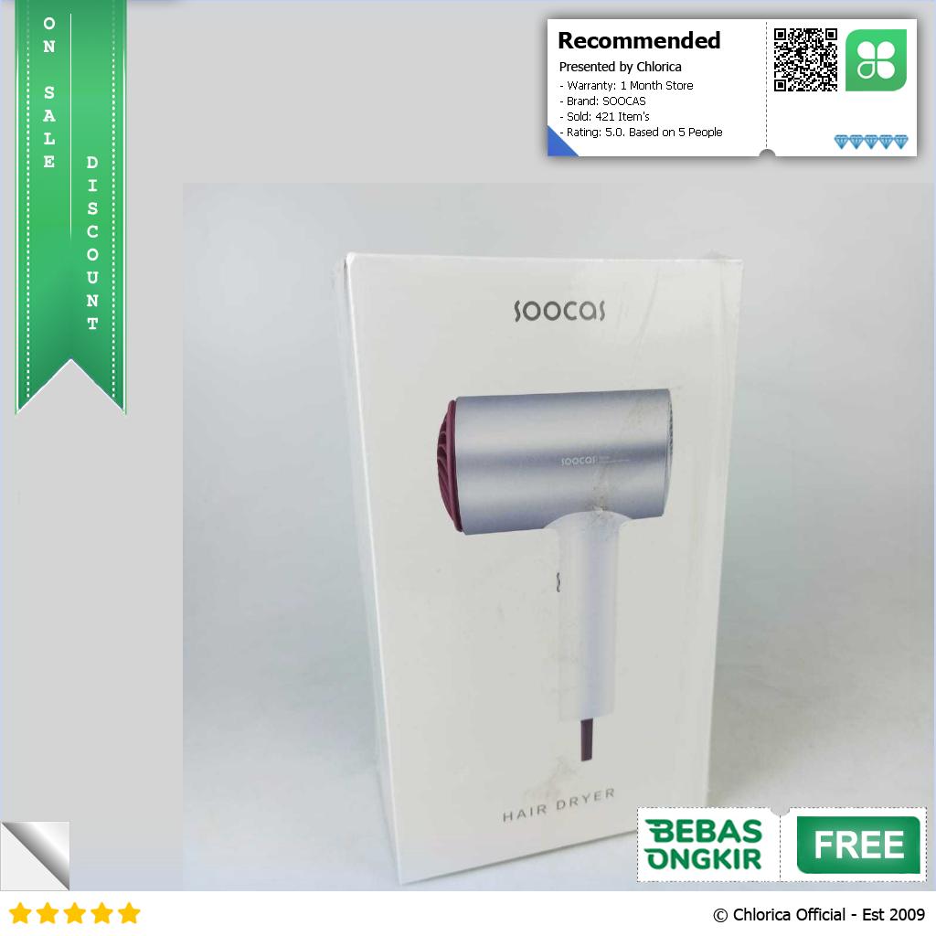 SOOCAS Hair Dryer Pengering Rambut Ion Negatif 1800W H5