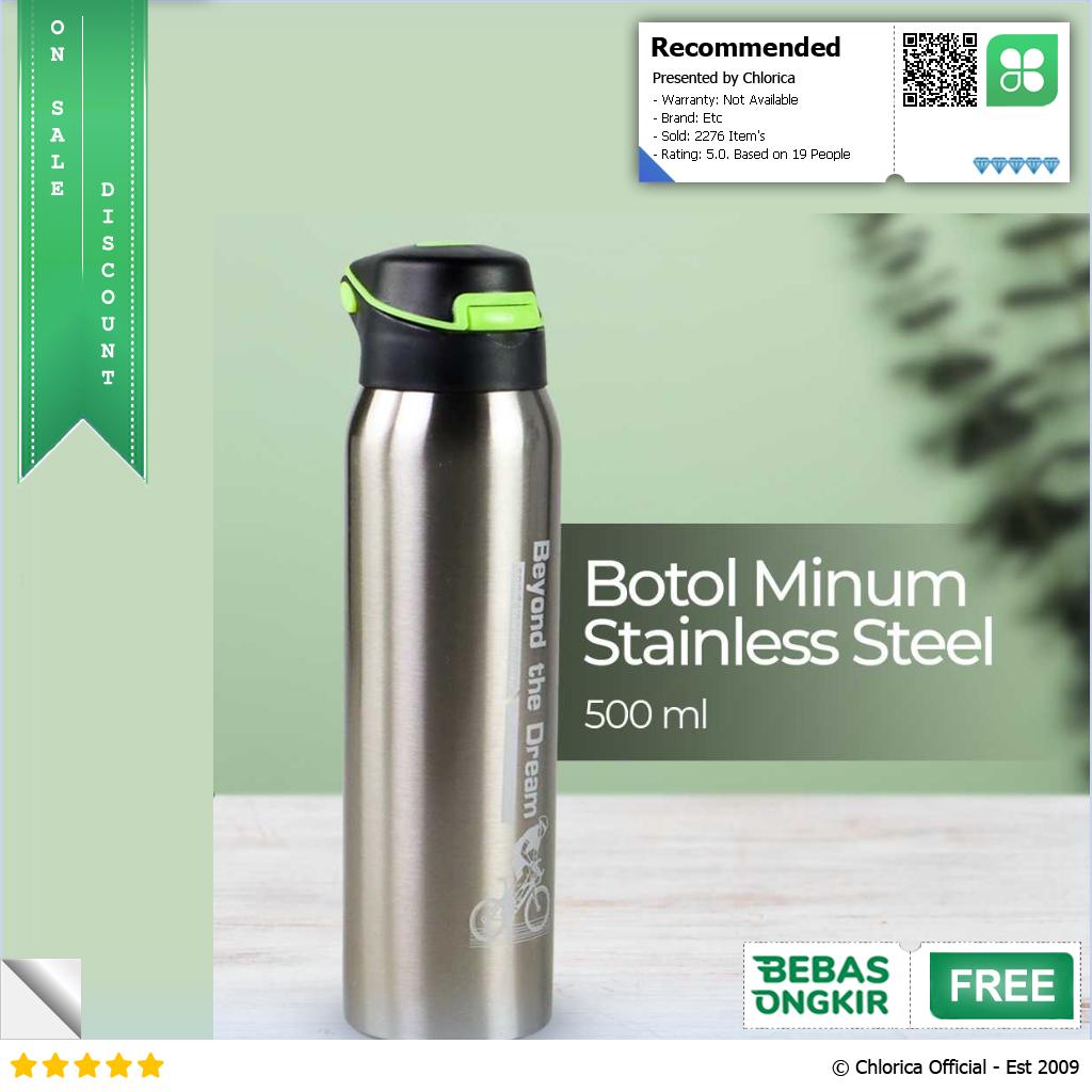 BAOWENBEI Botol Minum Termos Air Panas Dingin Stainless Steel 500ml A1A0