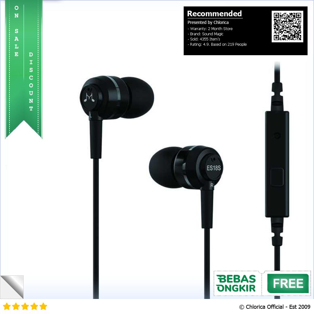 SoundMAGIC Earphones In ear Sound Isolating Powerful Bass Mic ES18S