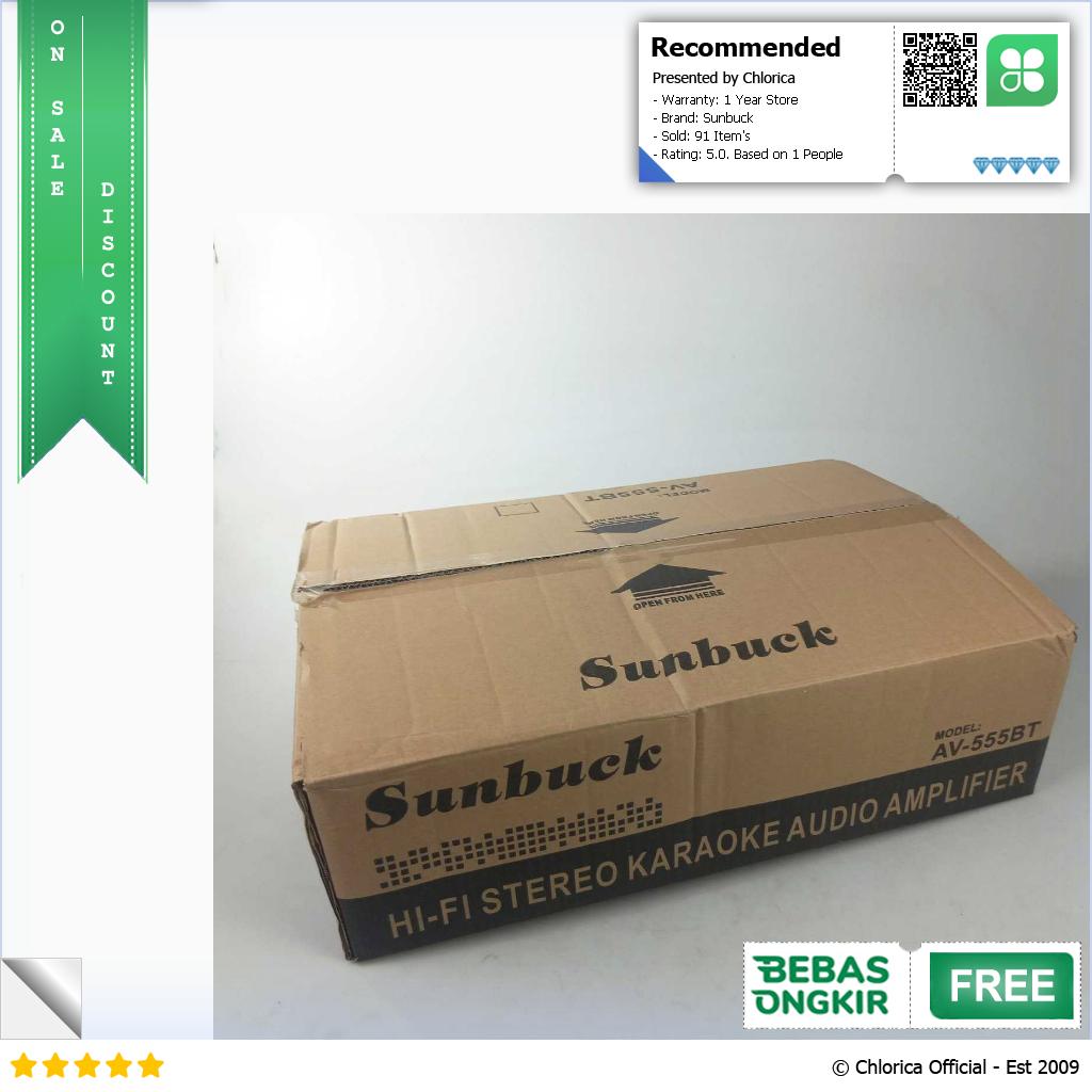 Sunbuck Audio Amplifier Bluetooth 5.0 Microphone HiFi USB MP3 Player AV 555BT