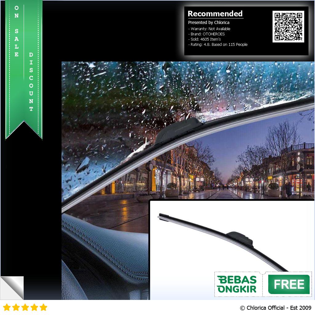 OTOHEROES Wiper Kaca Mobil Frameless Blade U Shape Hook FLY 078