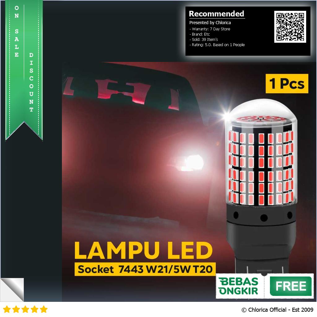 KAFOLEE Lampu Sein Mobil LED Cross Flow 3014 SMD 7443 T20 1 PCS AS720