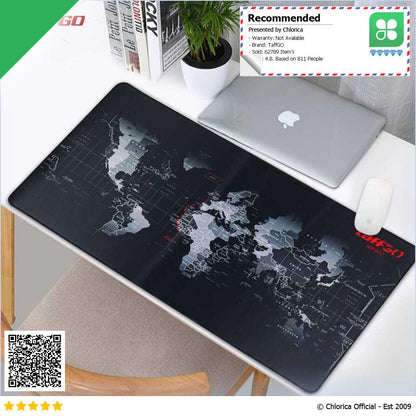 TaffGO Gaming Mouse Pad Desk Mat Motif Peta Dunia MP002