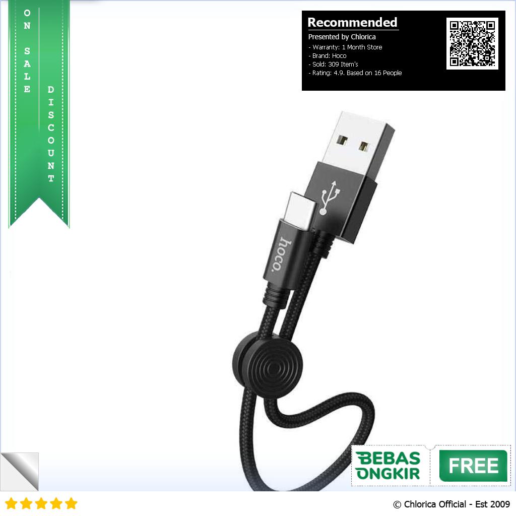 Hoco Premium Kabel Data USB Type C Multifungsi Fast Charging 3A 25cm X35