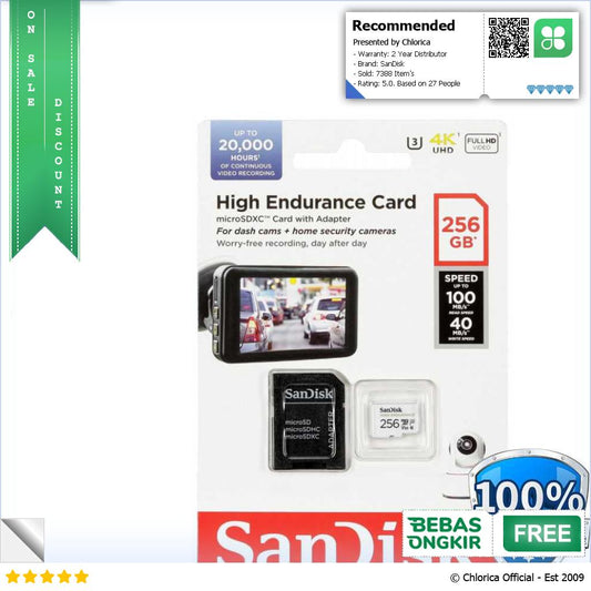 SanDisk High Endurance microSD UHS I Class 10 U3 100MB s SDSQQNR