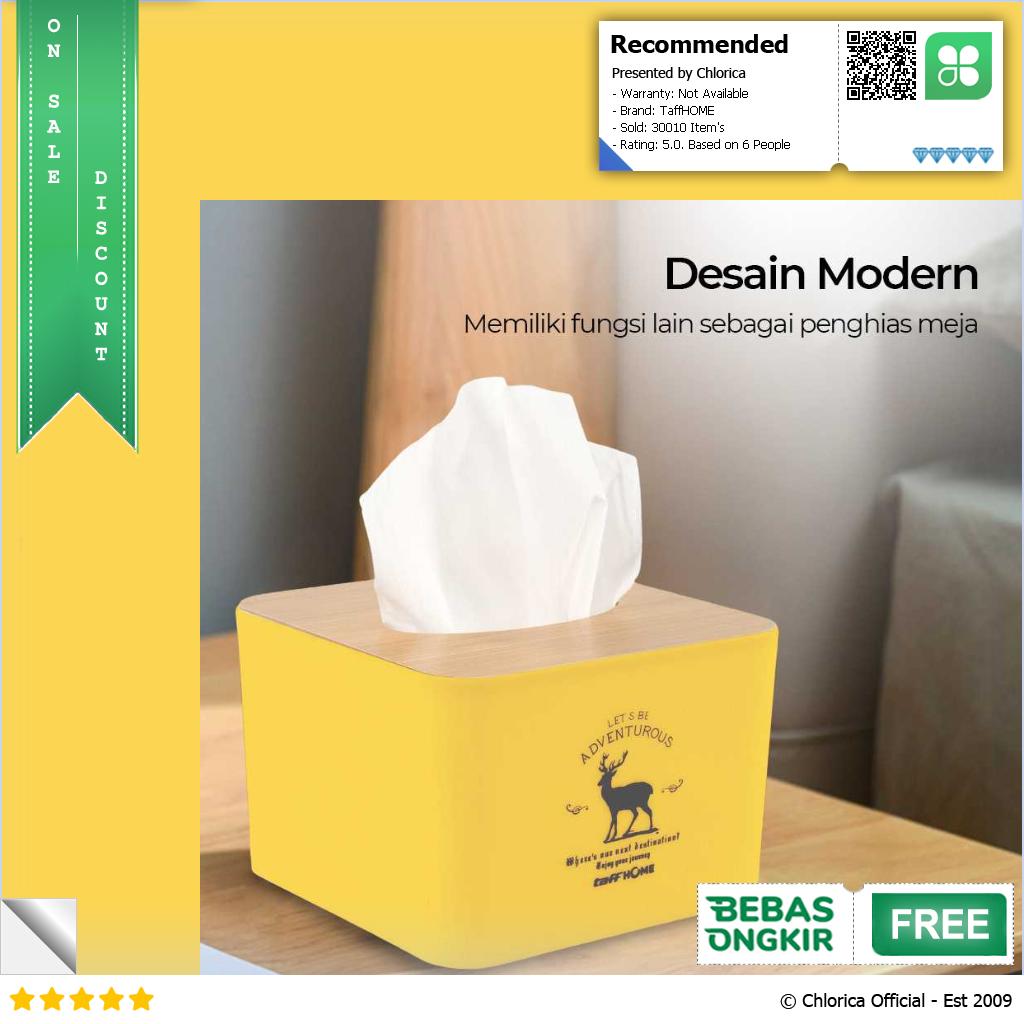 TaffHOME Kotak Tisu Kayu Multifungsi Wooden Tissue Box ZJ003