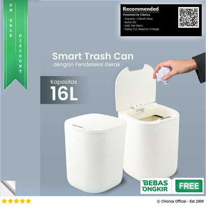 KIMD Tempat Sampah Smart Trash Can Motion Sensor Dustbin 16L K 599