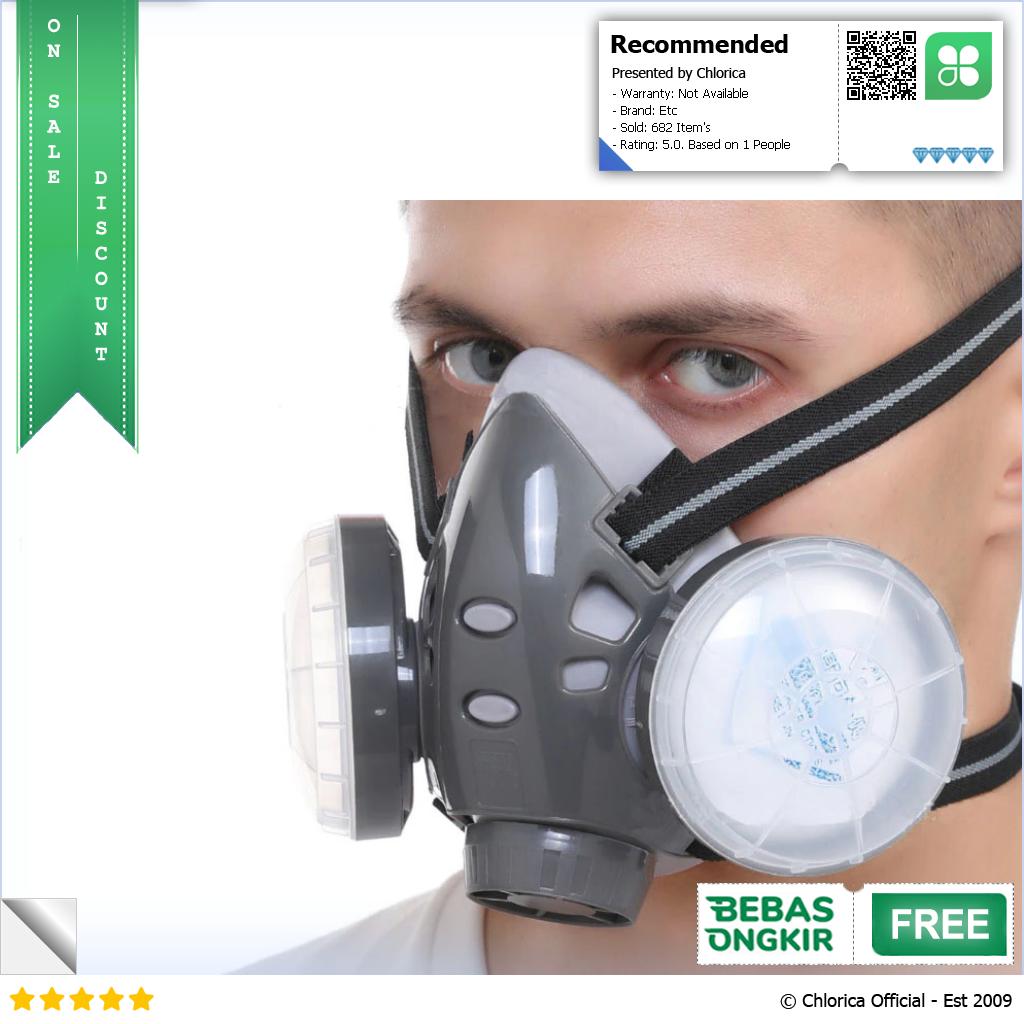 ASL Masker Gas Respirator Half Face with Activated Carbon Filter SF308