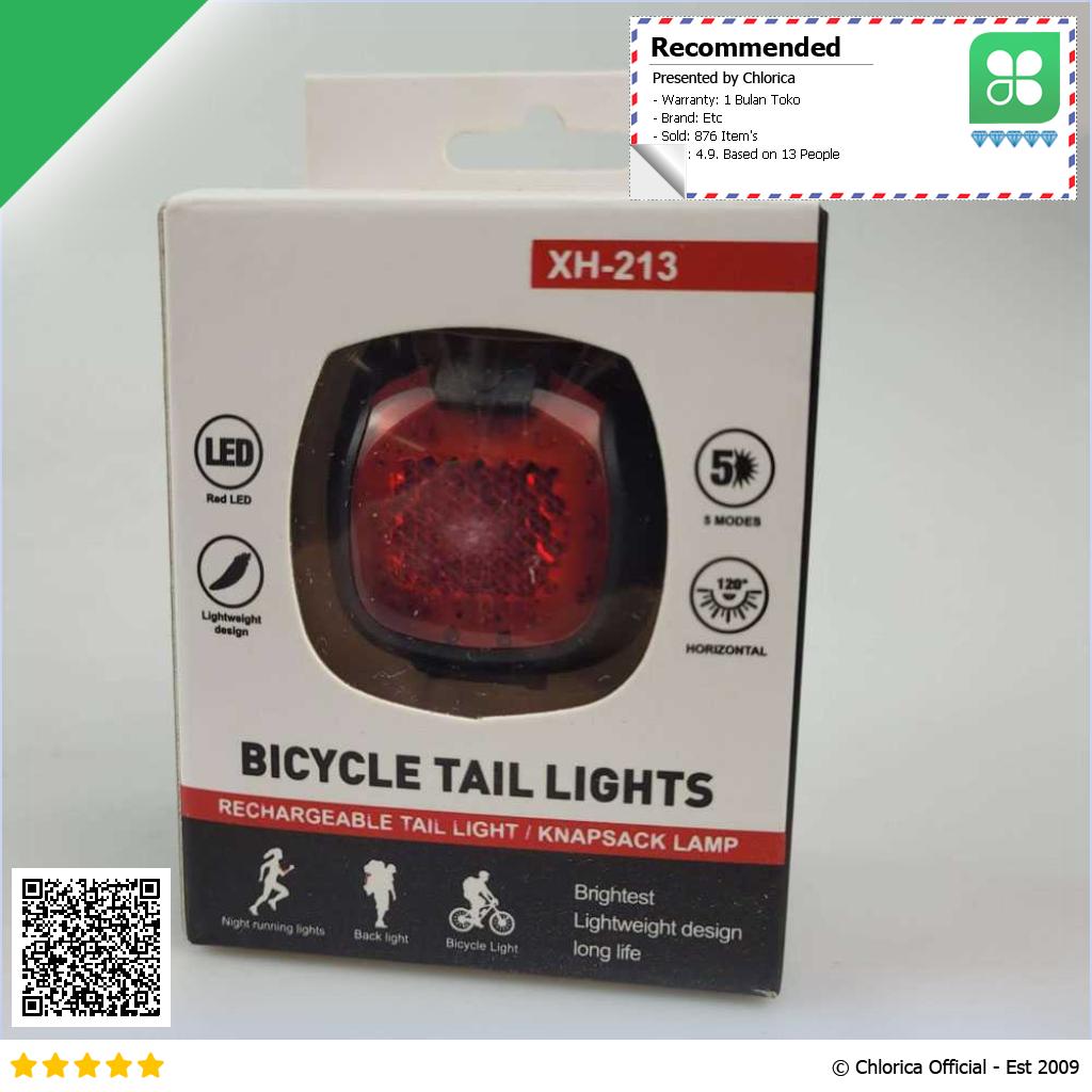 Deemount Lampu Belakang Sepeda LED Tail Light Waterproof 20 Lumens XH 213