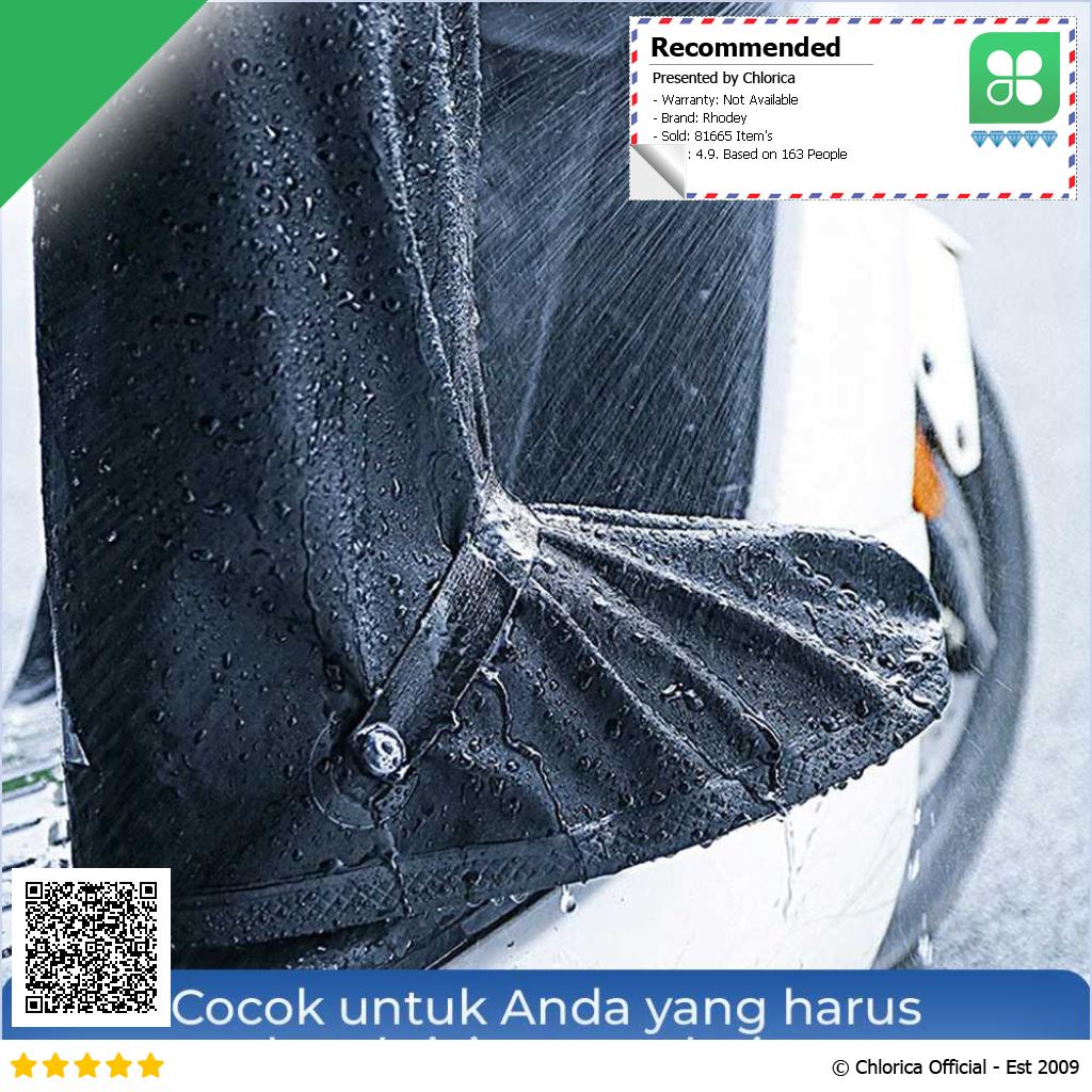 Rhodey Jas Hujan Sepatu Anti Air Shoes Cover PVC Zipper with Reflector H 212