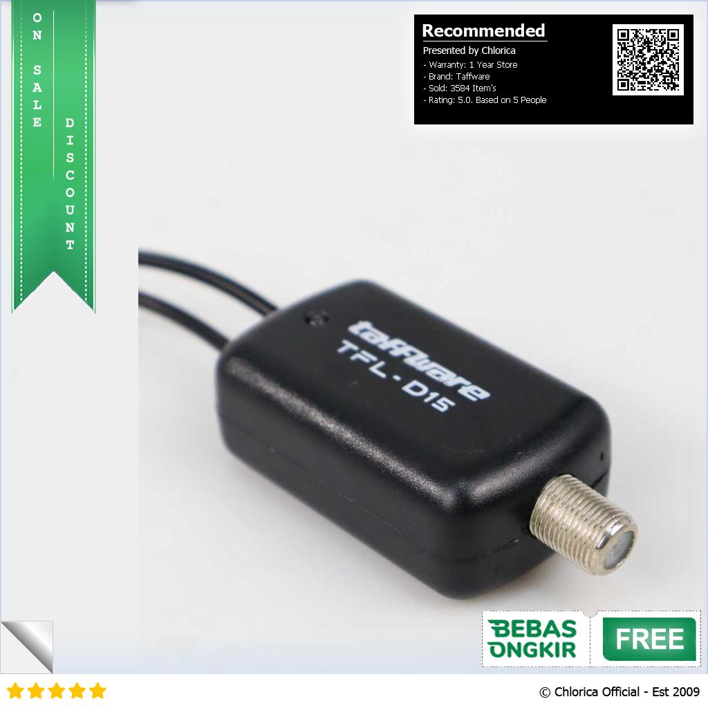 Taffware Penguat Sinyal Antena TV Amplifier Booster DVB T2 TFL D15