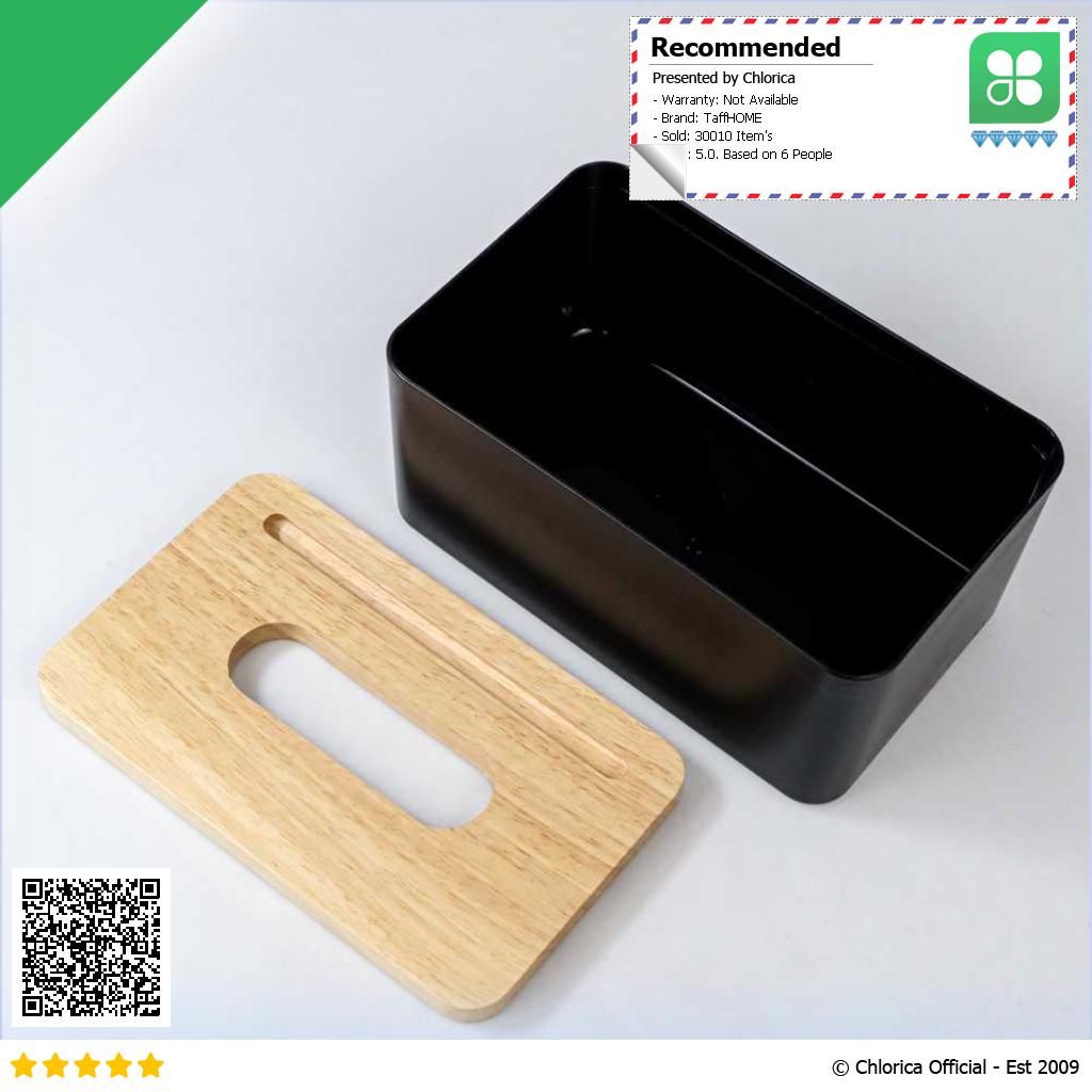 TaffHOME Kotak Tisu Kayu Multifungsi Wooden Tissue Box ZJ003