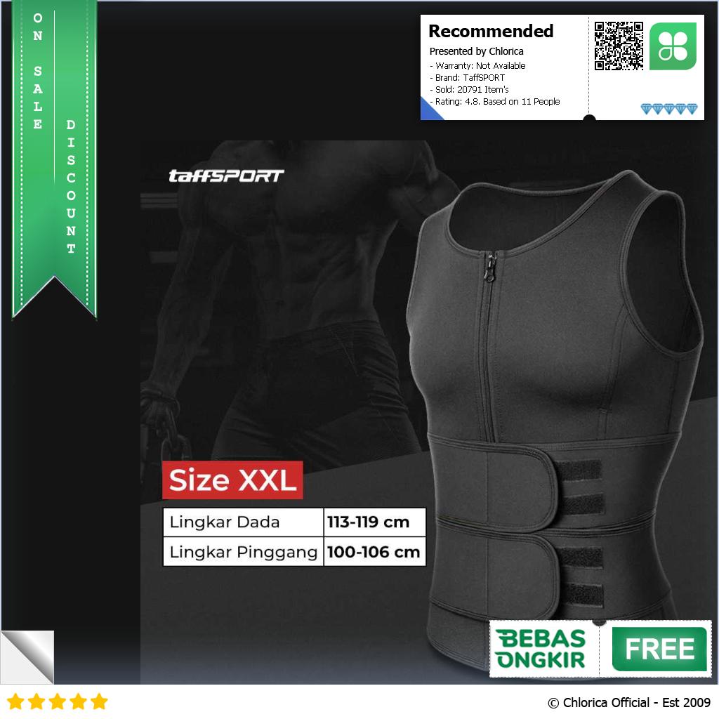 TaffSPORT Korset Pembentuk Badan Pria Waist Fat Burner Double Velcro MWL10