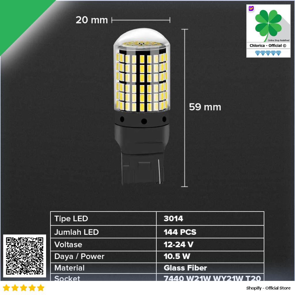 AILEO Lampu Sein Mobil LED Cross Flow 3014 SMD 7440 1 PCS 3014